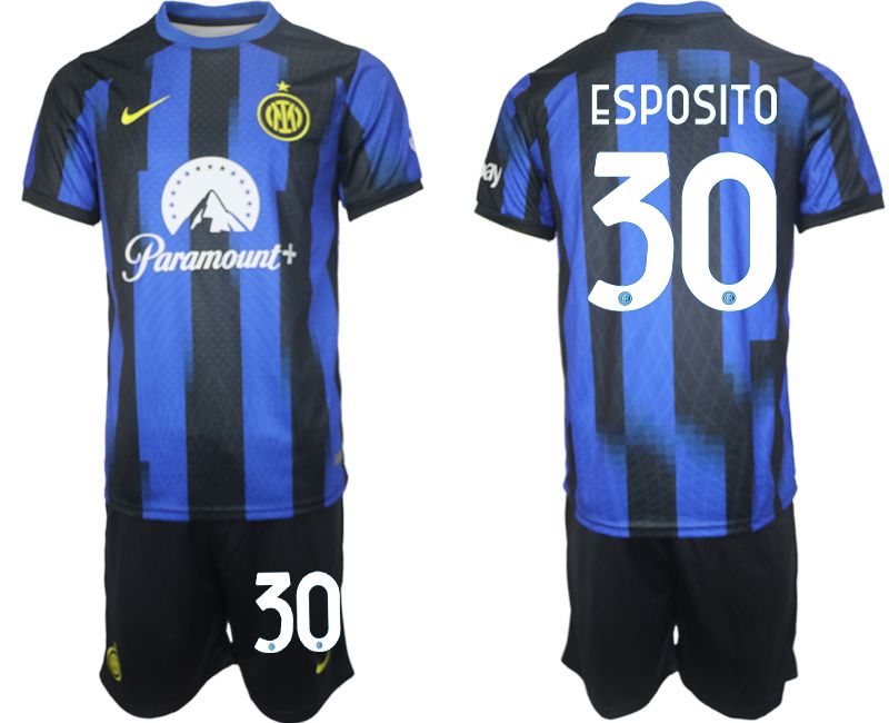 Men 2023-2024 Club Inter Milan home blue #30 Soccer Jersey